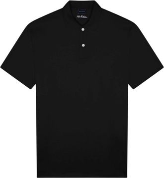 Paul & Shark Polo Shirt van Katoen met Geribbelde Kraag en Korte Mouwen - Heren - Polos - Zwart - 2XL - Katoen - Tops