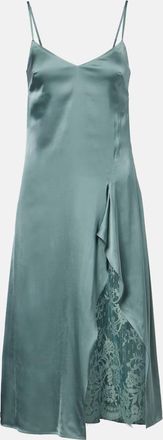 Acne Studios Abito sottoveste in raso con pizzo