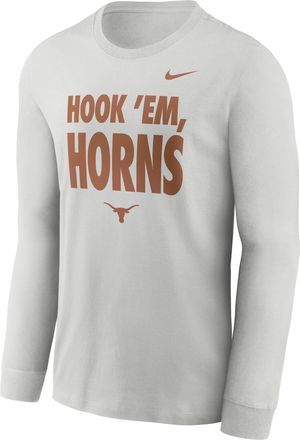Nike Texas Sideline Slogan Nike Mens Dri-FIT College Long-Sleeve T-Shirt in Grey | 02EW0BBTXE-H2B