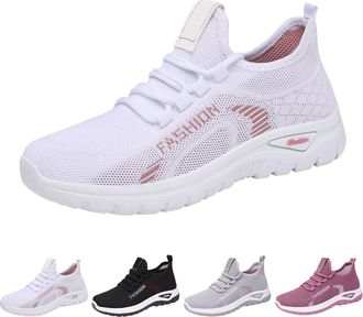 Generic Trainers Womens White Trainers Womens Slip On Walking Shoes Breathable Sports Shoes Non-Slip Jogging Shoes Lightweight Running Shoes Elegant Low Shoes