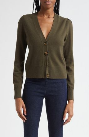 Veronica Beard Solene Cashmere Cardigan in Cypress at Nordstrom, Size X-Small