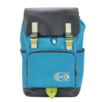 Coach Pre-owned Backpacks, male, Blue, Size: ONE SIZE Pre-owned Truck Cj659 Color Block Backpack