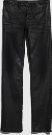 Gucci Coated Stretch Cotton Twill Denim Pants, Size 34, Black