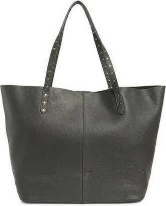 Rebecca Minkoff Stud Pebbled Leather Tote Bag in Shadow at Nordstrom Rack