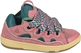 Lanvin Curb Leather Sneakers - Dames - Sneakers - Roze - 39 EU - Leer - Schoenen