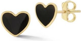 Ember Fine Jewelry Heart Stud Earrings in Gold at Nordstrom Rack