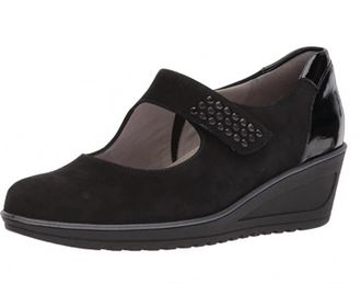Ara Womens Hellen Wedge Shoes In Nubuk Vernice