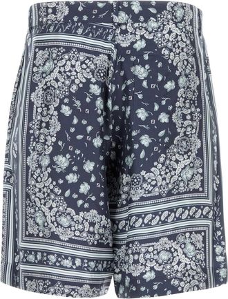 Fendi Mens Printed Silk Bermuda Shorts Baia Exterior