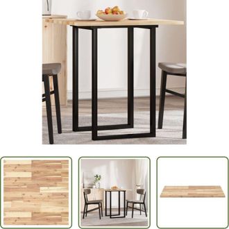 vidaXL Tavolo in acacia - Piano Tavolo Quadrato 70x70x2 cm in Legno Massello di Acacia