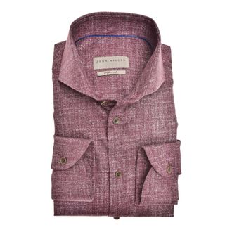 John Miller Heren, Overhemden, Rood, Maat: S Katoen