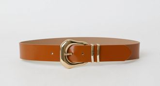 B-Low The Belt Womens Koda Mod Leather Belt In Cuoio/gold
