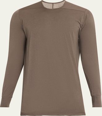 DRKSHDW RICK OWENS Mens Cotton Front Yoke Long-Sleeve T-Shirt
