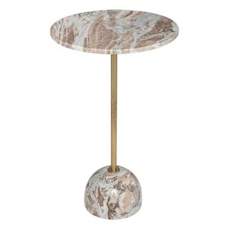 Atmosphera Atmosphera - Mesa Auxiliar Nema M&aacute;rmol Y Metal - Blanco Cr&eacute;ateur DInt&eacute;rieur