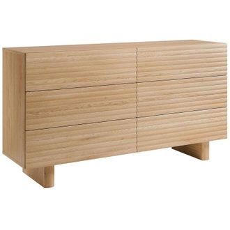 Vente-Unique Com&ograve; 6 cassetti mdf Naturale - ludima