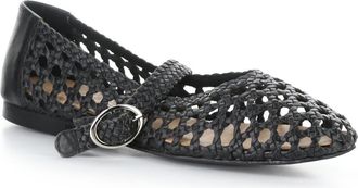 Bos. & Co. Wilda Mary Jane Flat in Black at Nordstrom, Size 10-10.5Us