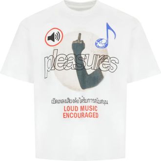 Pleasures T-shirt met print - Wit