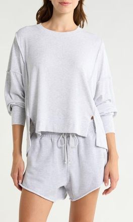 Free People FP Movement All My Love Long Sleeve Rib T-Shirt in Heather Grey at Nordstrom, Size X-Small
