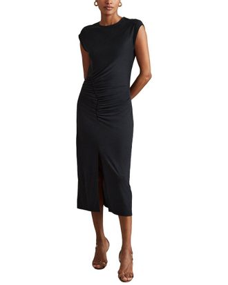 Reiss Lenara Cap Sleeve Jersey Sheath Dress