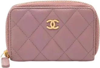 Chanel Pre-owned Wallets, female, Pink, Size: ONE SIZE Pre-owned Coin Pouch
