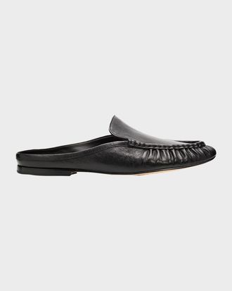 Vince Tevin Leather Loafer Mules