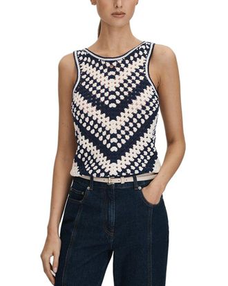 Reiss Sabrina Crochet Vest