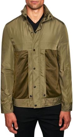 W.R.K Solid Water Resistant Mesh Hooded Jacket in Olive at Nordstrom, Size X-Large
