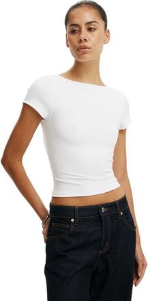 Cotton On Womens Hold Me Scoop Back Tee in White at Nordstrom, Size Xx-Small