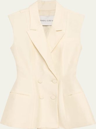 Prabal Gurung Sculpted Double-Breasted Vest
