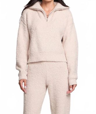 Saltwater Luxe Mandie Zip Sweater In Natural