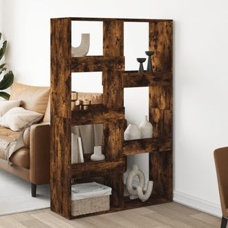 Berkfield Home Room Divider Smoked Oak100x33x155.5 cm Engineered Wood in Brown | Size: 100x33x155.5 cm