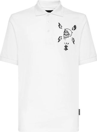 Philipp Plein T-Shirt Ronde Hals Skull - Heren - Polos - Wit - 3XL - Katoen - Tops