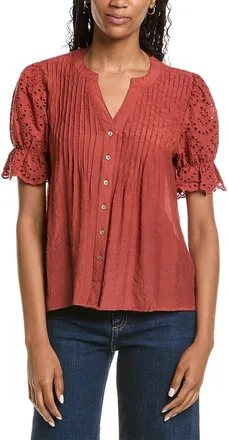 Nanette Lepore Eyelet Sleeve Blouse