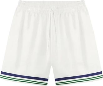 Casablanca Shorts Hotel Emblem - Heren - Korte Broeken - Wit - L - Korte Broeken