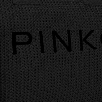 Pinko Womens Shopping Bag Raffia Black Polypropylene Handbags Hand