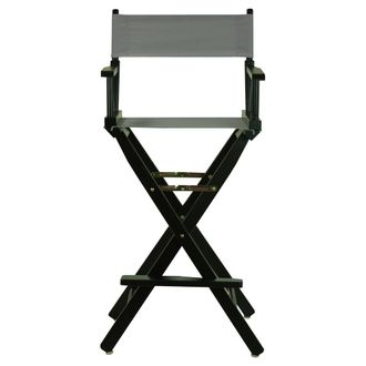 Casual Home 30 Directors Chair Black Frame-Gray Canvas