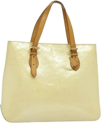 Louis Vuitton Pre-owned Tote Bags, female, Beige, Size: ONE SIZE Pre-owned Vintage Patent Leather Shoulder Bag