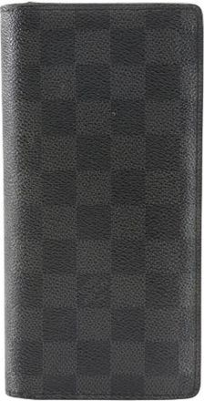 Louis Vuitton Pre-owned Portefeuille Brazza Damier Graphite Long Wallet - Heren - Vintage Accessoires - Zwart - ONE Size - Vintage