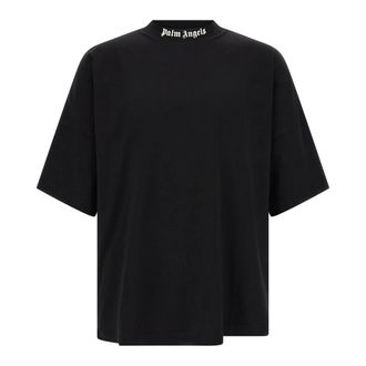 Palm Angels Heren, Tops, Zwart, Maat: M Katoen