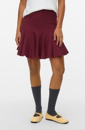 Vero Moda Kristin Flounce Miniskirt in Syrah at Nordstrom Rack, Size X-Small