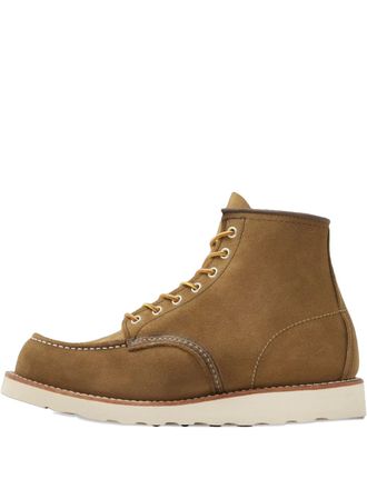 Red Wing Shoes Classic Moc suede boots - men - Calf Suede/Calf Leather/Rubber - 10.5 - Brown