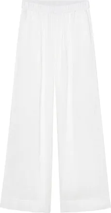 Forte_Forte Wide-Leg Silk Linen Voile Trousers with Pinstripe Detail