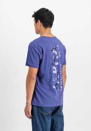 Alpha Industries T-Shirt ALPHA INDUSTRIES Backprint T-Shirt Camo Print, Herren, Gr. 3XL, night lila, Obermaterial: 100% Baumwolle, Shirts T-Shirt