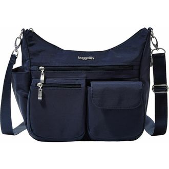 Baggallini Modern Everywhere Hobo Crossbody Bag with Wristlet in French Navy at Nordstrom