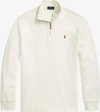 Polo Ralph Lauren Oberteil aus Baumwolle mit Stehkragen und Zip Estate-Rib Pony