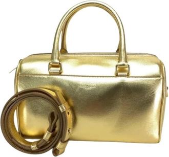 Saint Laurent Pre-owned Vintage Schoudertas - Dames - Vintage Handtas - Geel - ONE Size - Leer - Vintage