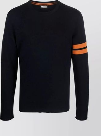 Ermenegildo Zegna long sleeve striped crew neck sweater