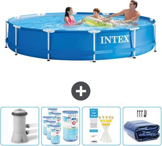 Intex Piscina Con Estructura Redonda - 366x76 Cm - 7-piezas Scb86