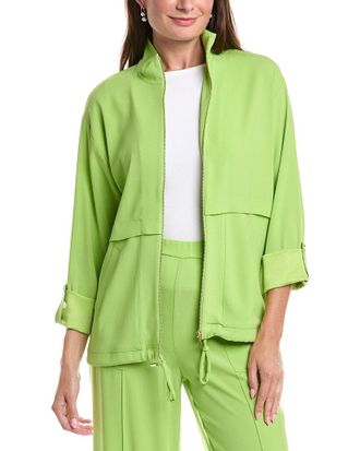 St. John Solid Mock Neck Jacket