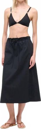 Staud Shore Midi Skirt In Black
