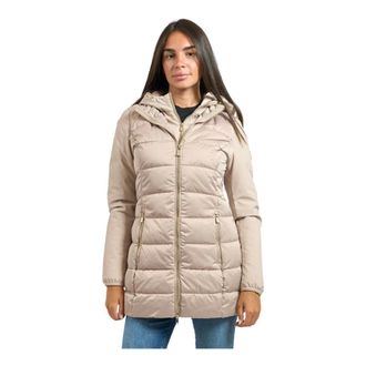 Yes-Zee YES Zee, Jassen, Dames, Beige, L, Beige Jassen voor Vrouwen